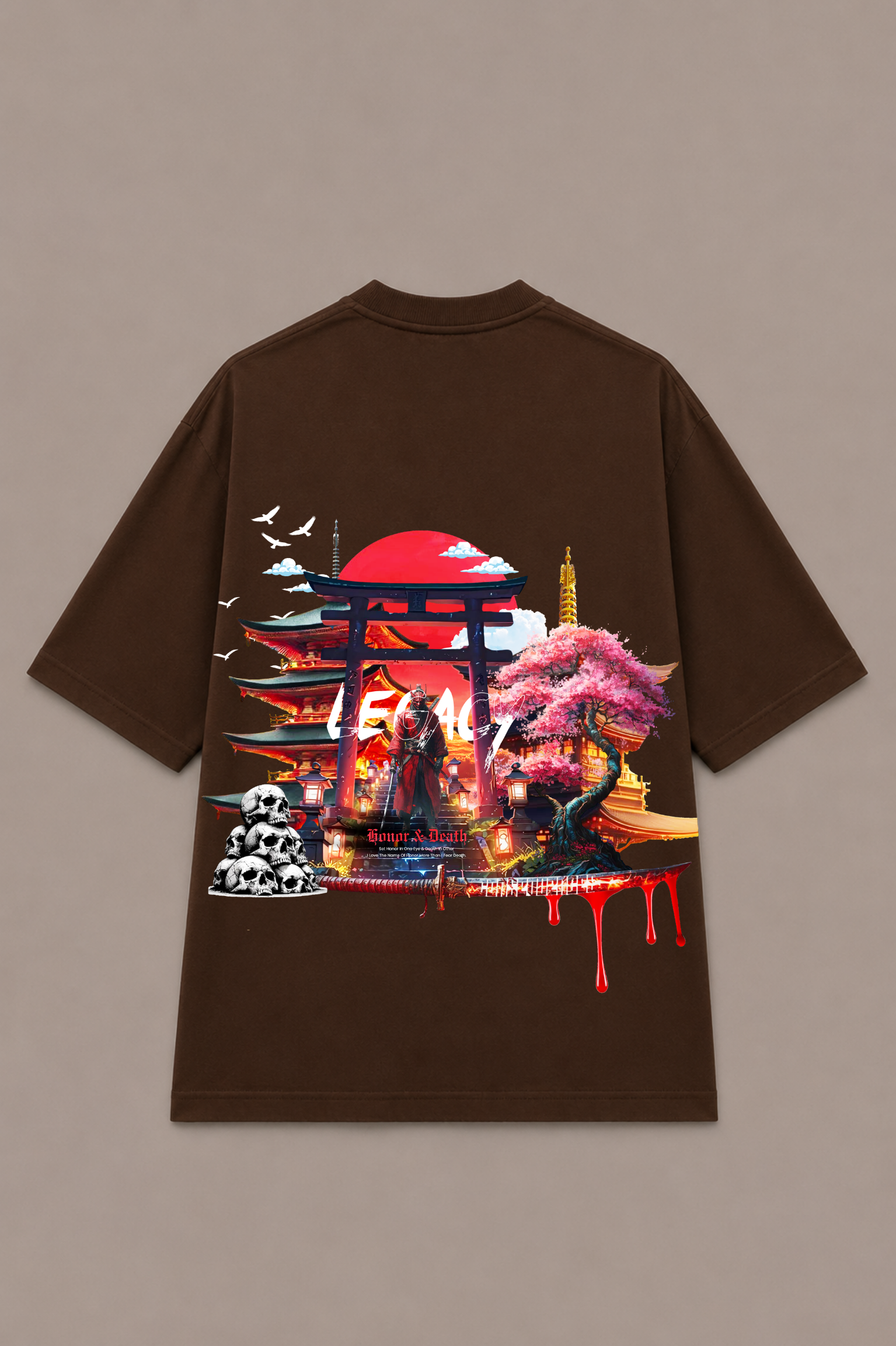 Legacy Graphic Oversized T-Shirt - Coffee Brown