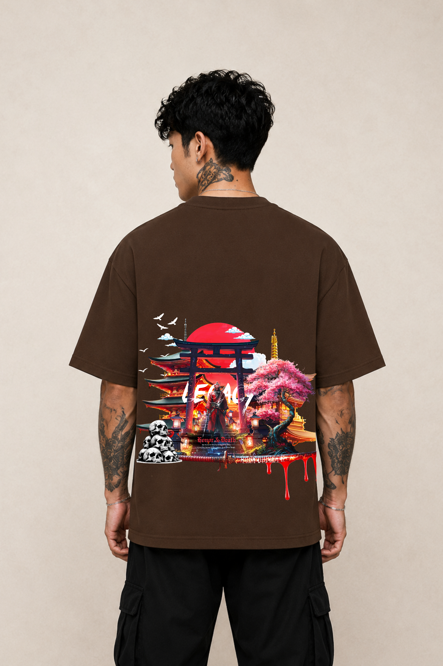 Legacy Graphic Oversized T-Shirt - Coffee Brown