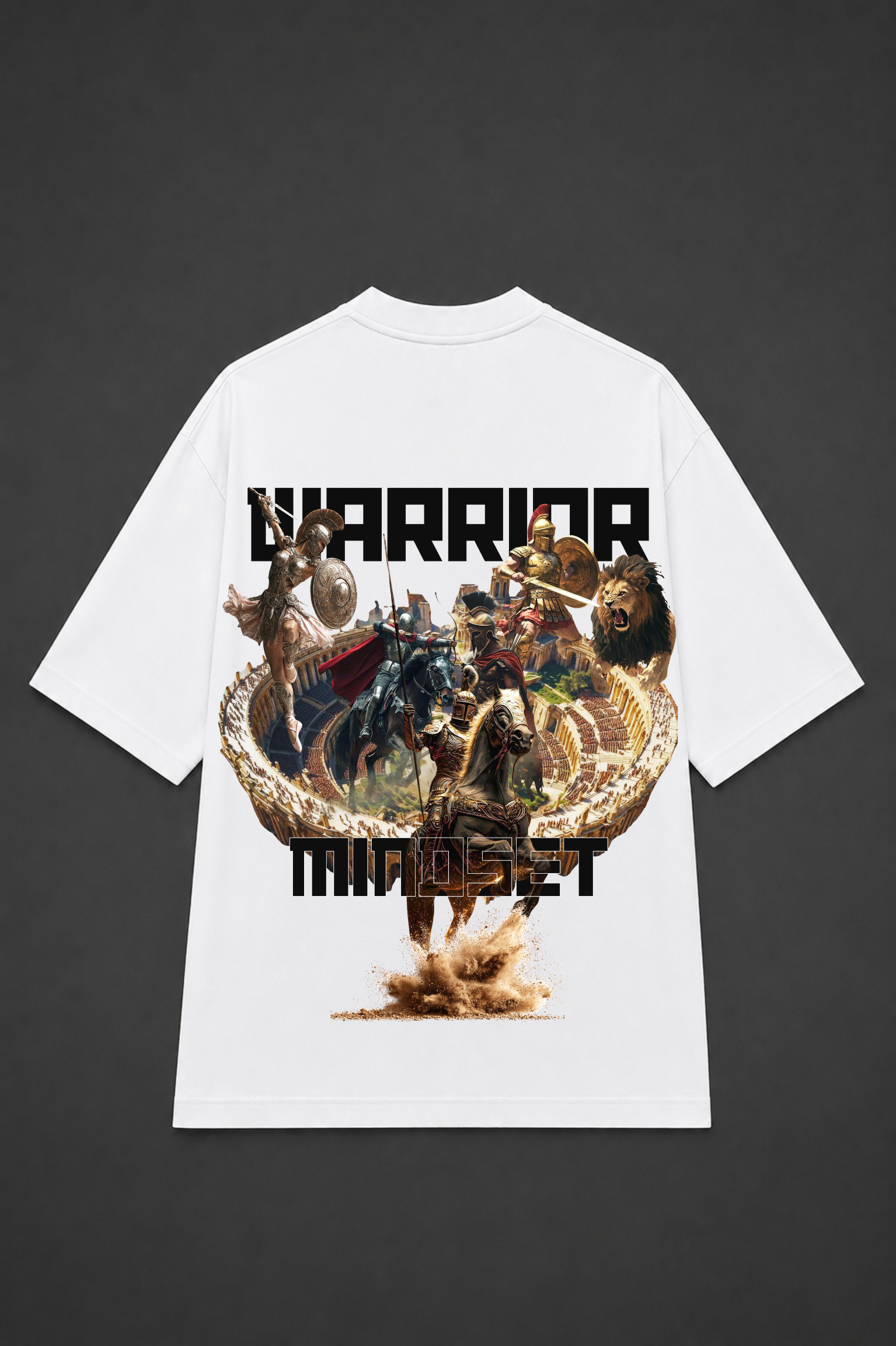 Warrior Graphic Oversized T-Shirt White