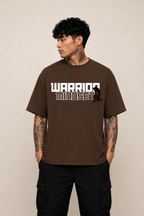 Warrior Graphic Oversized T-Shirt - Coffee Brown