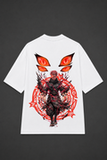 Sukuna Anime Oversized T-Shirt - White