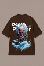 Depth Graphic Oversized T-Shirt - Coffee Brown