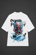 Depth Graphic Oversized T-Shirt - White