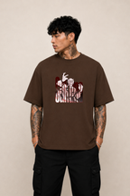 Sukuna Anime Oversized T-Shirt - Coffee Brown