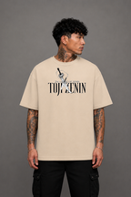 Toji Fushiguro Anime Oversized T-Shirt - Beige