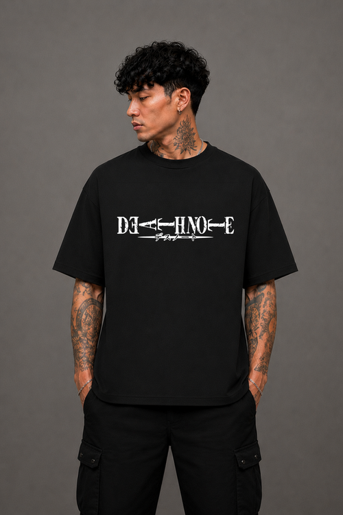Death Note Oversized Anime T-Shirt - Black