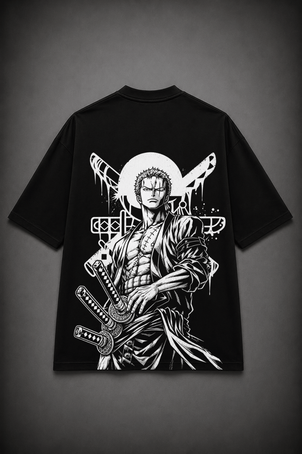 ZORO Oversized Anime T-Shirt - Black