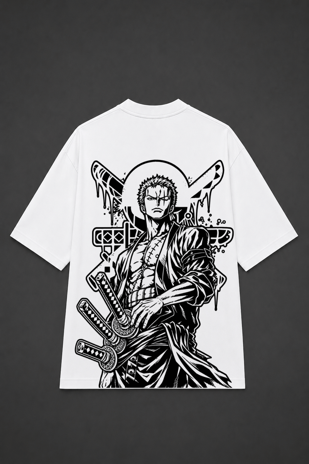 ZORO Oversized Anime T-Shirt - White