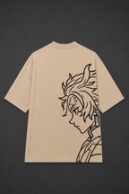 Tanjiro Kamado Anime T-Shirt - Beige