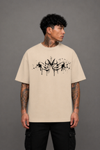 Majin Vegeta Oversized Anime T-Shirt - Beige