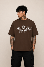 Majin Vegeta Oversized Anime T-Shirt - Coffee Brown