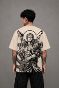 ZORO Oversized Anime T-Shirt - Beige