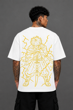 Zenitsu Agatsuma Oversized Anime T-Shirt - White