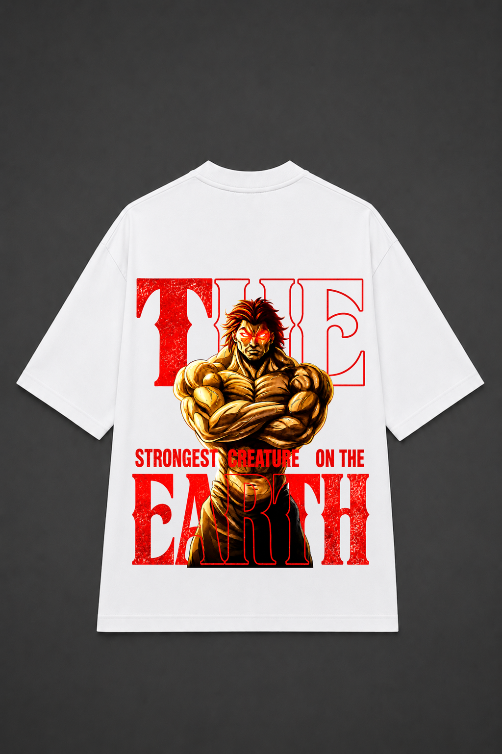 Yujiro Anime Oversized T-Shirt - White