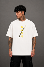 Zenitsu Agatsuma Oversized Anime T-Shirt - White