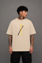 Zenitsu Agatsuma Oversized Anime T-Shirt - Beige