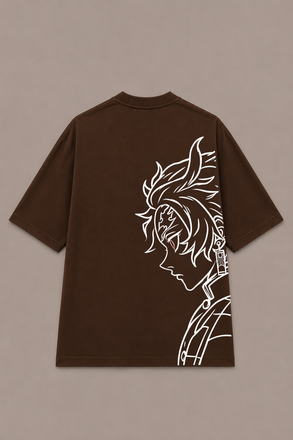Tanjiro Kamado Anime T-Shirt - Coffee Brown