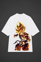 Goku Anime Oversized T-Shirt - White