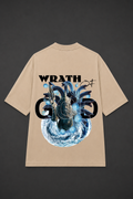 WOG Oversized Graphic T-Shirt – Wrath of God Edition - Beige