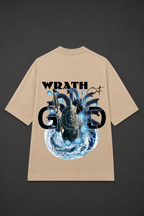 WOG Oversized Graphic T-Shirt – Wrath of God Edition - Beige