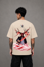 Shanks Anime Oversized T-Shirt - Beige