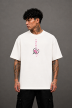 Sakura Blossom Oversized Graphic T-Shirt - White