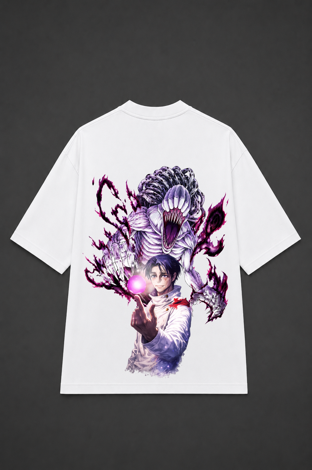 Yuta Okkotsu Oversized Anime T-Shirt - White