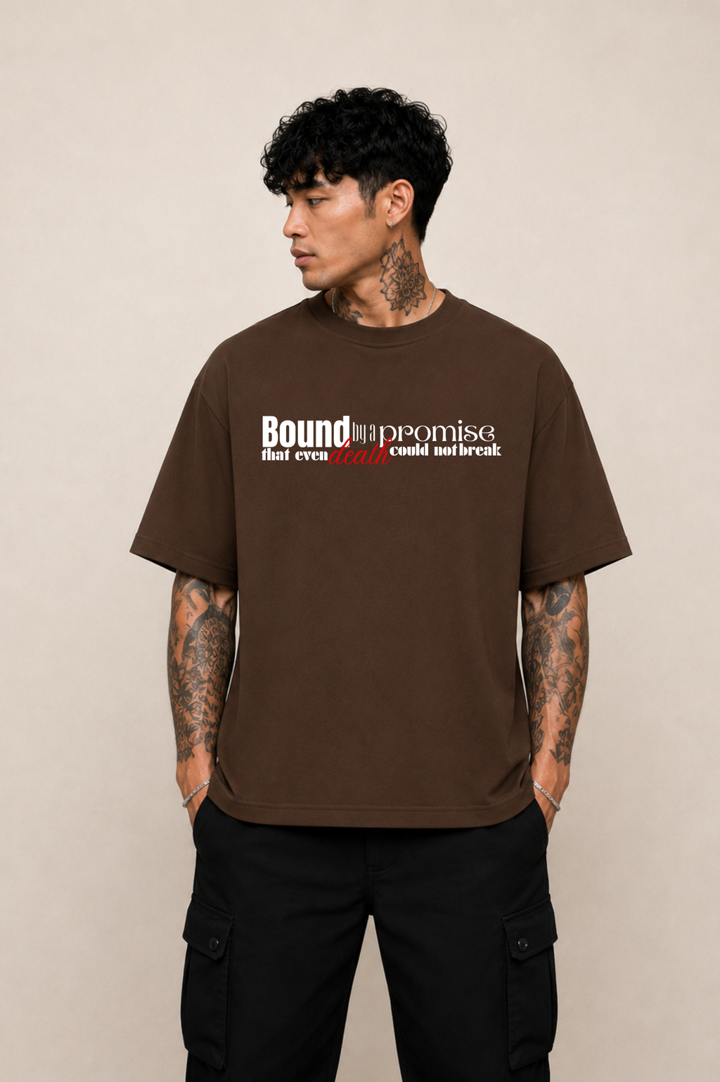 Yuta Okkotsu Oversized Anime T-Shirt  - Coffee Brown