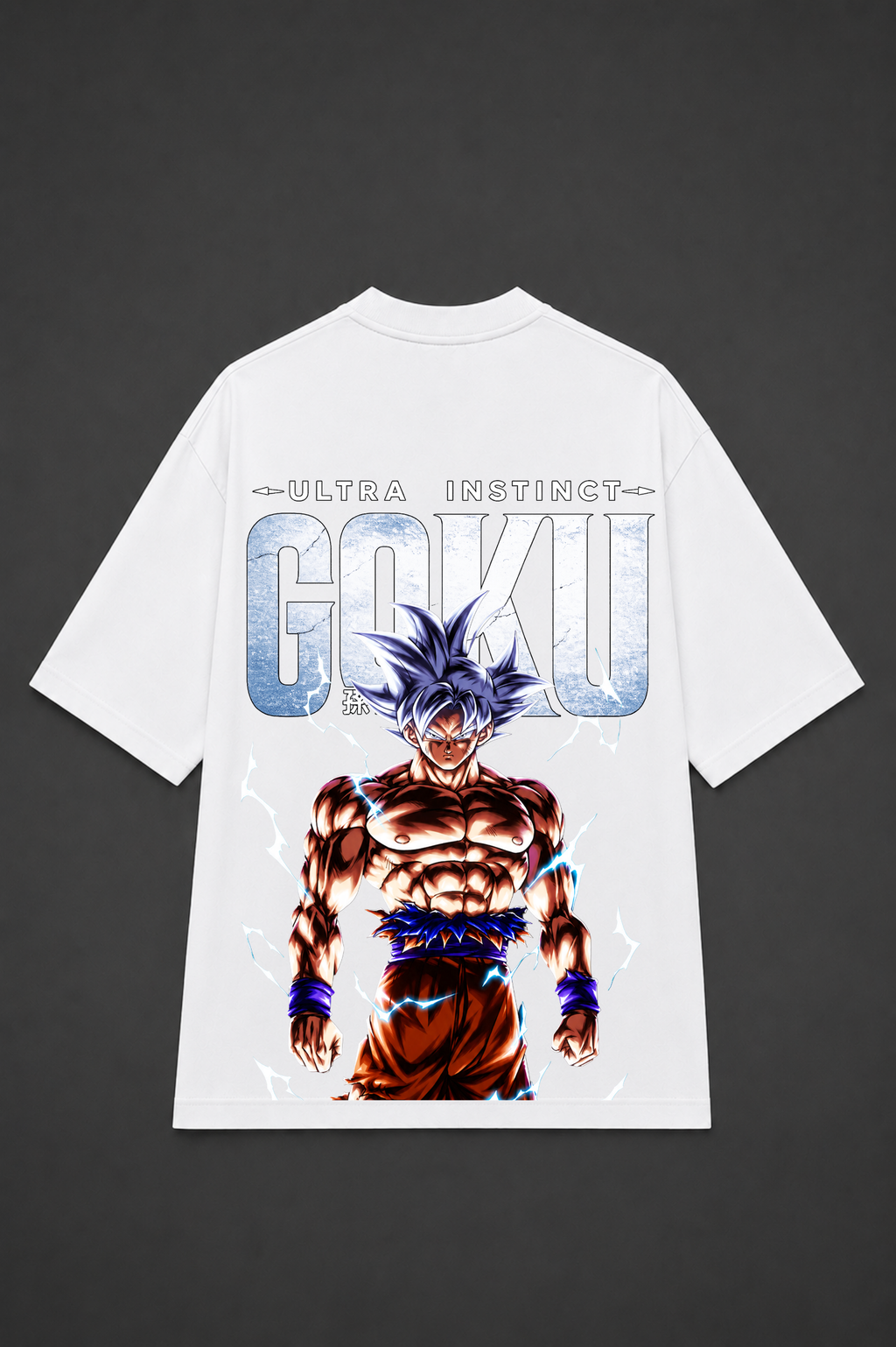 Ultra Instinct Goku Oversized Anime T-Shirt - White