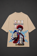 Akaza Anime Oversized T-Shirt - Beige