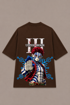 Akaza Anime Oversized T-Shirt - Coffee Brown