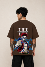 Akaza Anime Oversized T-Shirt - Coffee Brown