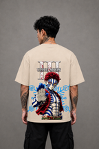 Akaza Anime Oversized T-Shirt - Beige