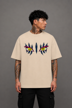 Akaza Anime Oversized T-Shirt - Beige