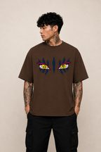 Akaza Anime Oversized T-Shirt - Coffee Brown