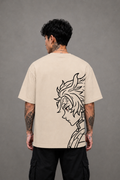 Tanjiro Kamado Anime T-Shirt - Beige