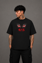 Muzan Kibutsuji Oversized Anime T-Shirt - Black