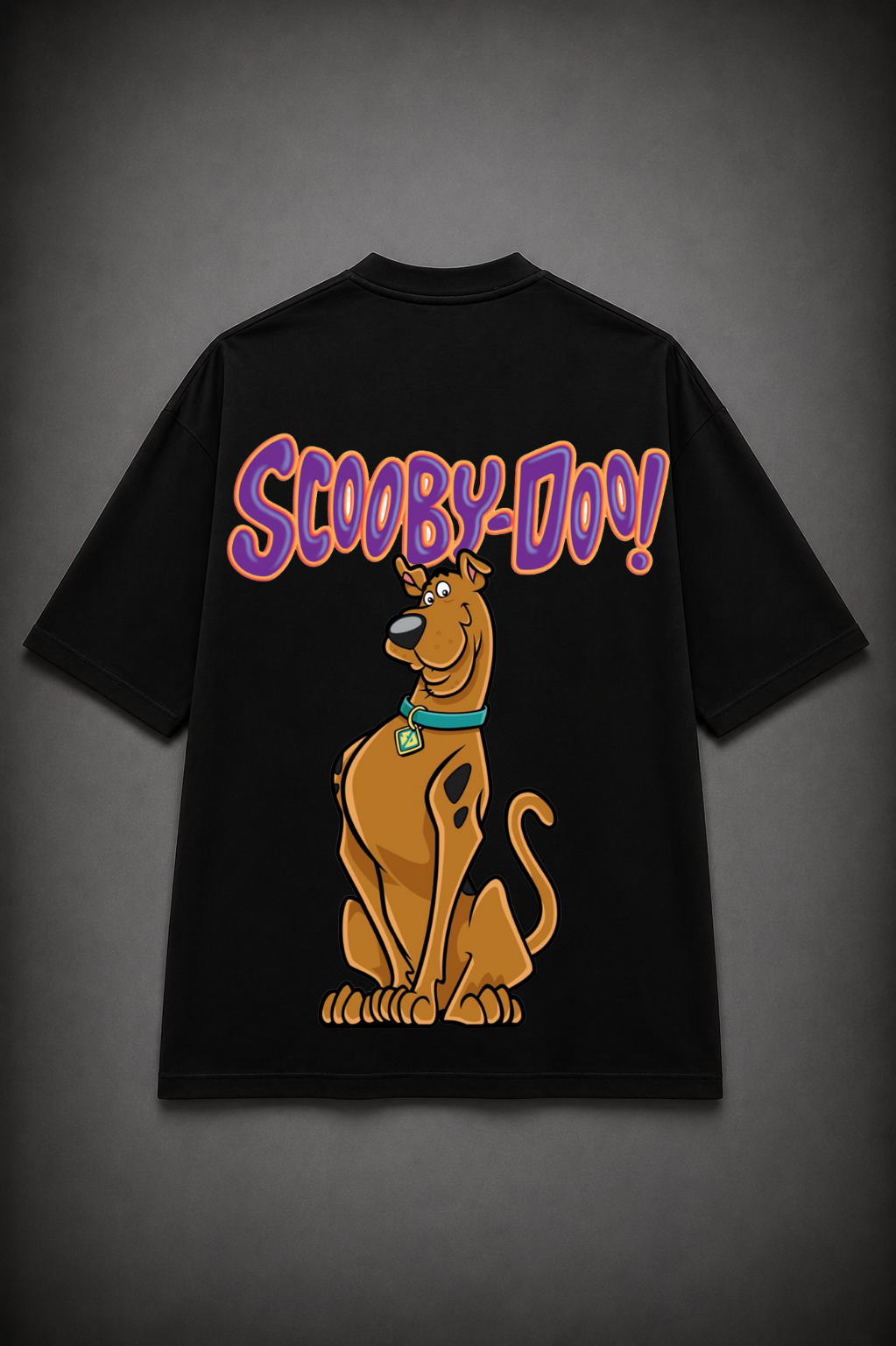 Scooby-Doo Oversized Anime T-Shirt - Black