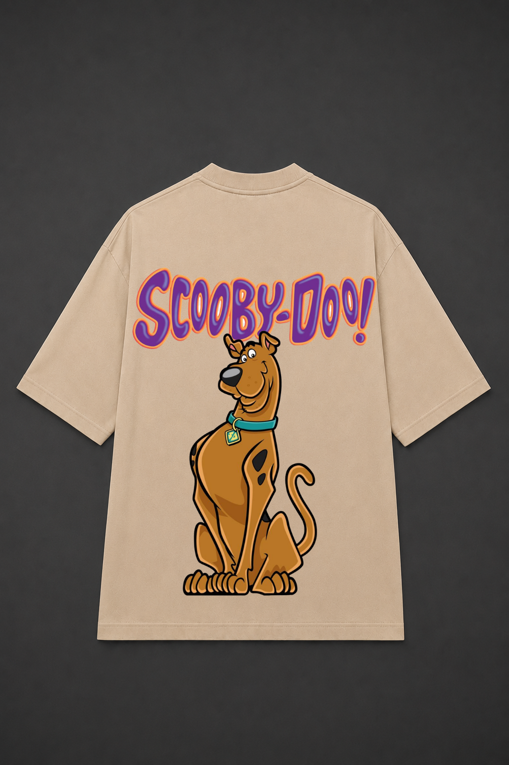 Scooby-Doo Oversized Anime T-Shirt - Beige