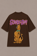 Scooby-Doo Oversized Anime T-Shirt - Coffee Brown