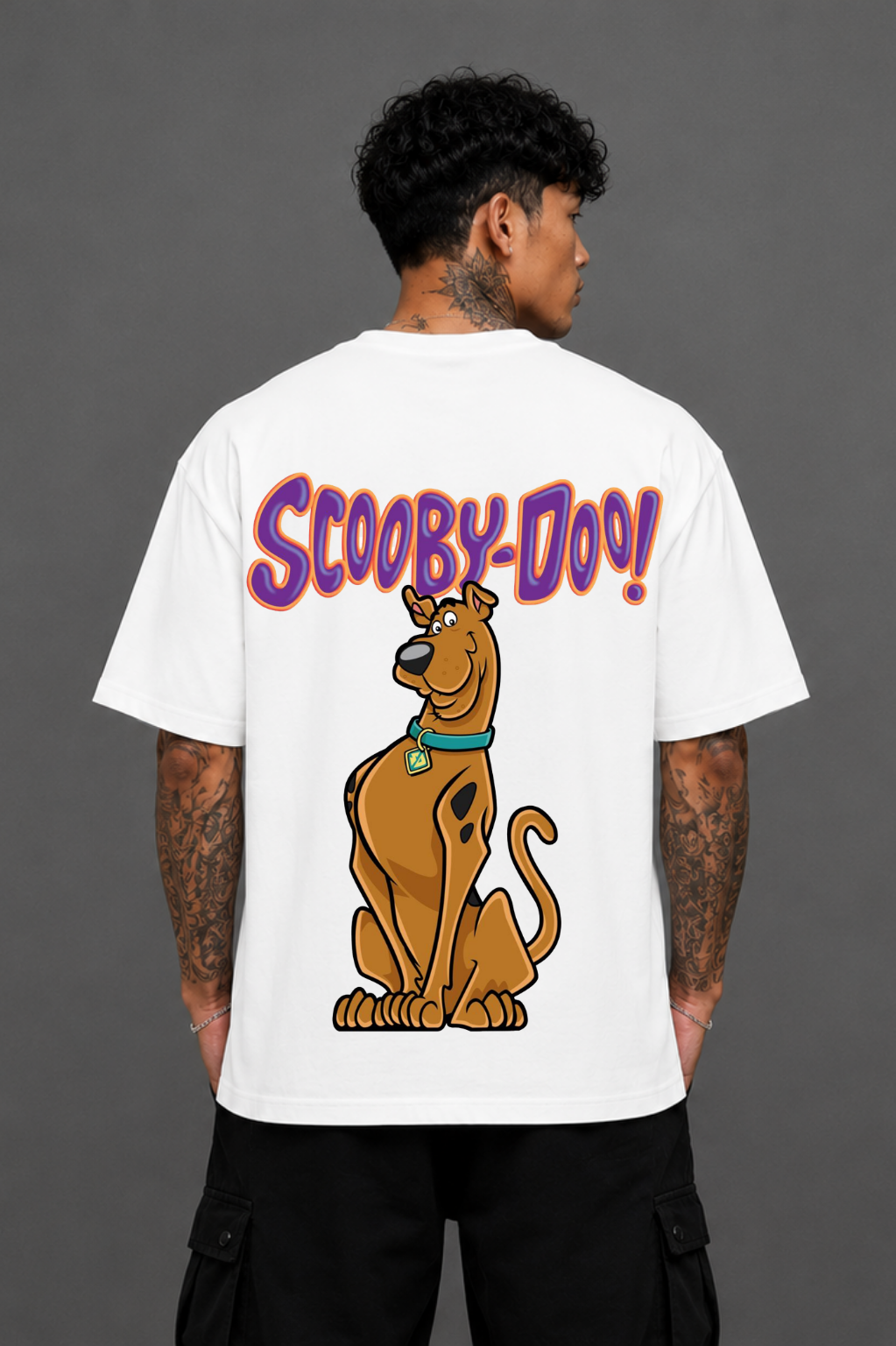Scooby-Doo Oversized Anime T-Shirt - White