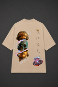RARE Oversized Graphic T-Shirt - Beige