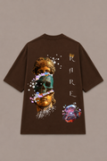 RARE Oversized Graphic T-Shirt - Coffee Brown