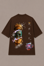 RARE Oversized Graphic T-Shirt - Coffee Brown