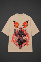 Sukuna Anime Oversized T-Shirt - Beige