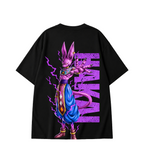 Beerus Oversized Anime T-Shirt - Black
