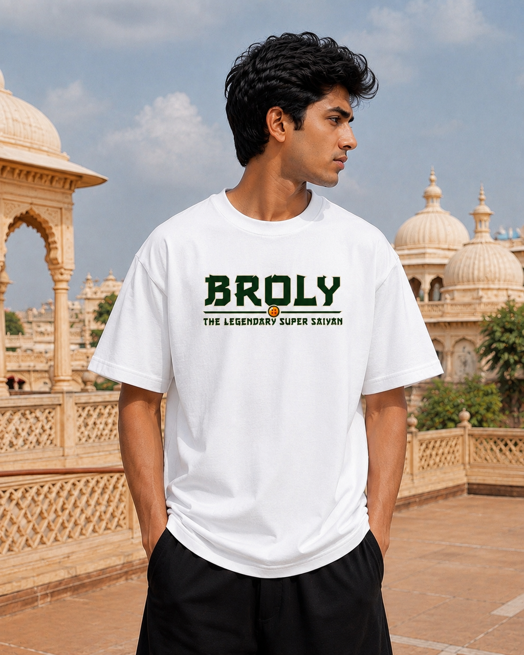 Broly Oversized Anime T-Shirt - White