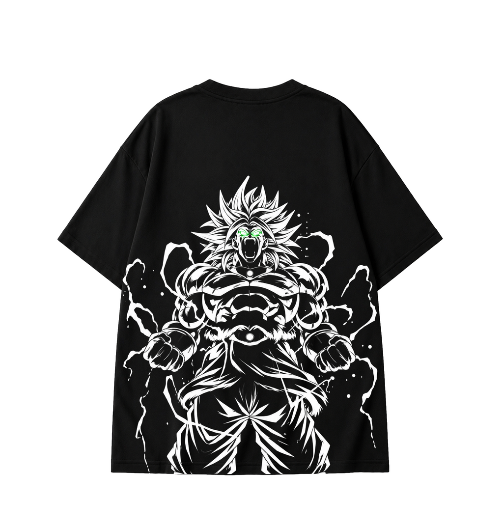 Broly Oversized Anime T-Shirt - Black