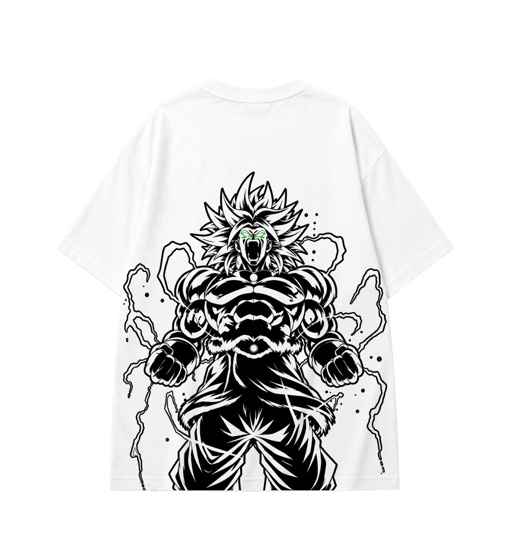 Broly Oversized Anime T-Shirt - White