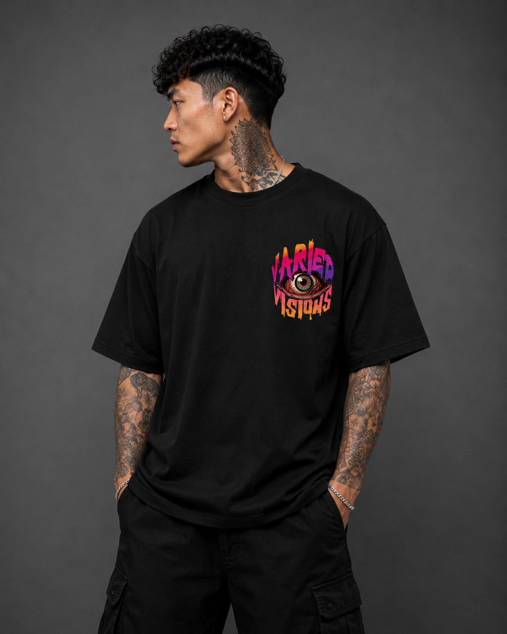 Varied Visions Oversized Graphic T-Shirt